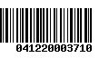 Código de Barras 041220003710