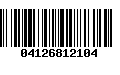 Código de Barras 04126812104