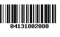 Código de Barras 04131802080