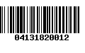 Código de Barras 04131820012