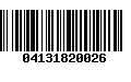 Código de Barras 04131820026