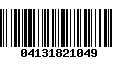 Código de Barras 04131821049