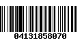 Código de Barras 04131858070