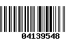 Código de Barras 04139548