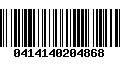 Código de Barras 0414140204868