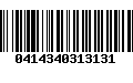 Código de Barras 0414340313131