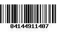 Código de Barras 04144911407