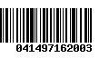 Código de Barras 041497162003