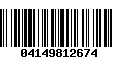 Código de Barras 04149812674