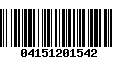 Código de Barras 04151201542