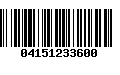 Código de Barras 04151233600