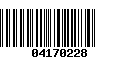 Código de Barras 04170228