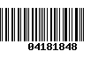 Código de Barras 04181848