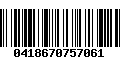 Código de Barras 0418670757061