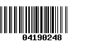 Código de Barras 04190248