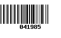 Código de Barras 041985