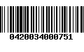 Código de Barras 0420034000751