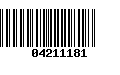 Código de Barras 04211181