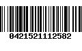 Código de Barras 0421521112582