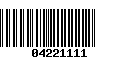 Código de Barras 04221111