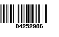 Código de Barras 04252986