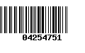 Código de Barras 04254751