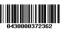 Código de Barras 0430000372362