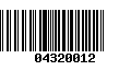 Código de Barras 04320012