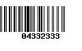 Código de Barras 04332333