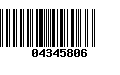 Código de Barras 04345806