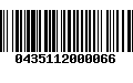 Código de Barras 0435112000066