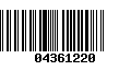 Código de Barras 04361220