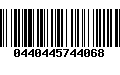 Código de Barras 0440445744068