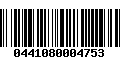 Código de Barras 0441080004753