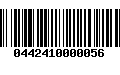 Código de Barras 0442410000056