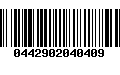 Código de Barras 0442902040409