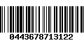 Código de Barras 0443678713122