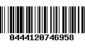 Código de Barras 0444120746958