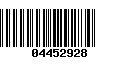 Código de Barras 04452928