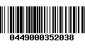 Código de Barras 0449000352038