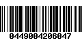 Código de Barras 0449004206047