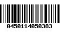 Código de Barras 0450114050383