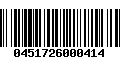 Código de Barras 0451726000414