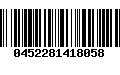 Código de Barras 0452281418058