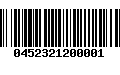 Código de Barras 0452321200001