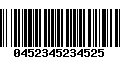 Código de Barras 0452345234525