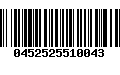 Código de Barras 0452525510043