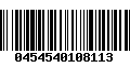 Código de Barras 0454540108113