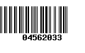 Código de Barras 04562033