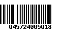 Código de Barras 045724005018